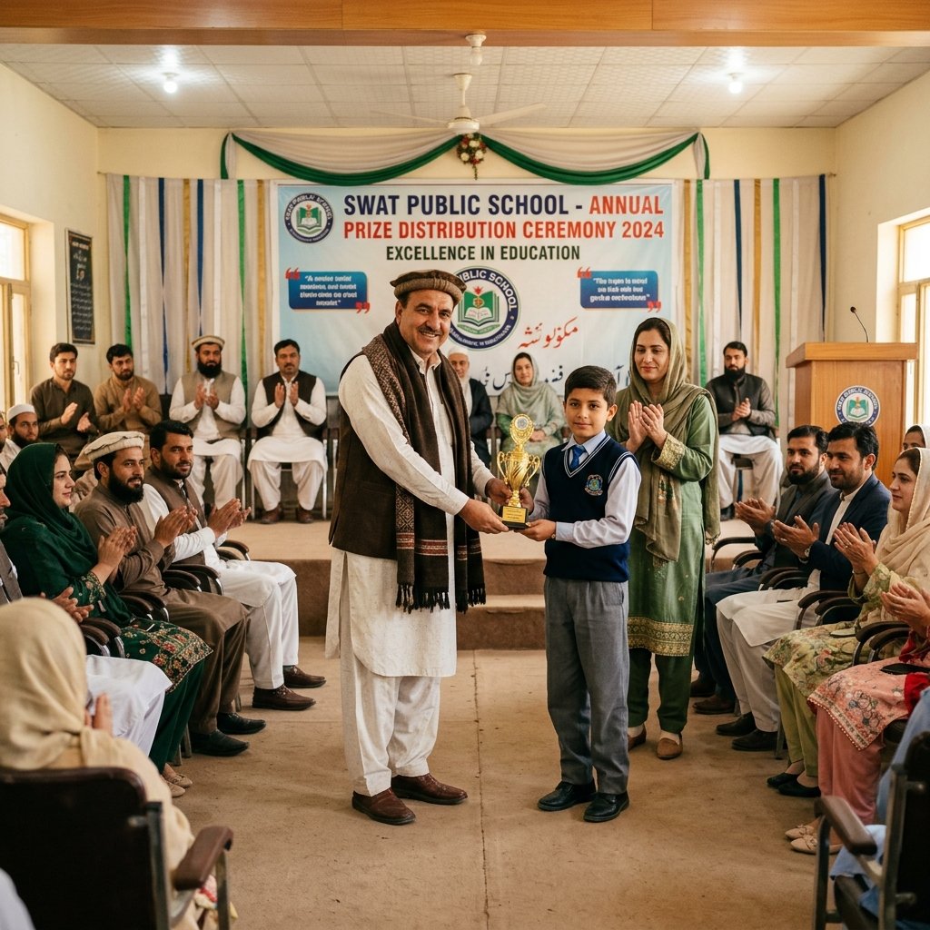 School event prize distribution in Swat