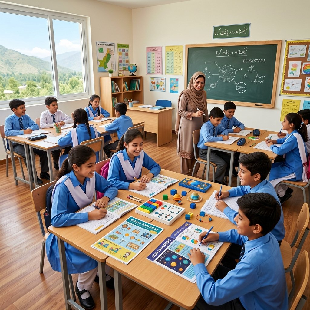 Modern classroom in Swat Valley